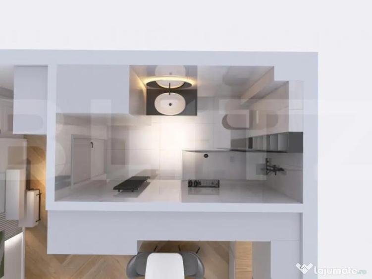 Apartament nou modern, 2 camere, centrala pe gaz si panouri - 11