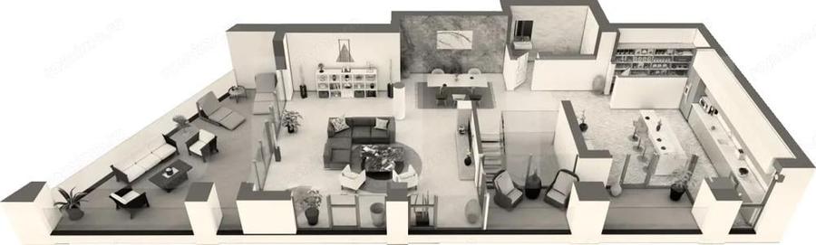 Penthouse de lux, 221 mp, vedere panoramica - zona centrala - 2