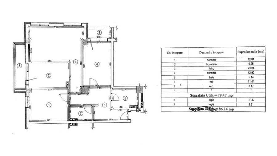 Apartament 3 camere, 86 mp, 2 balcoane, garaj, zona BMW - 14