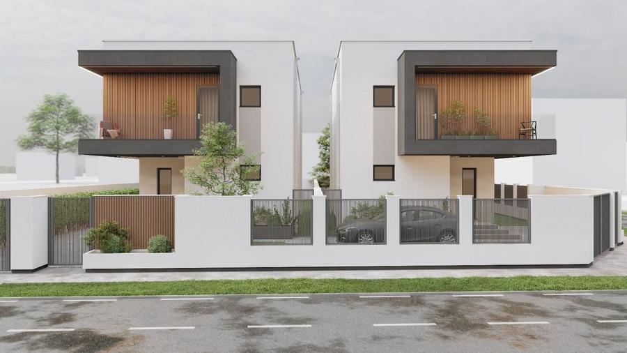 Individuala Sacalaz P+E,4Camere,3 Bai,Proiect Modern - 1