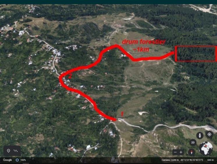 Teren 5000 mp la 3 km de barajul Paltinu, Sotrile,Prahova - 1