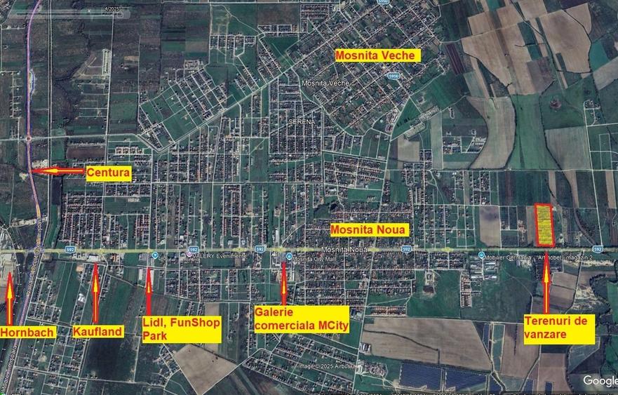 Mosnita Noua - teren pentru constructie 6apartamente - toate utilitatile - 4