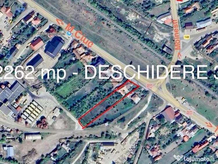2262mp Teren Intravilan DN12A Comane?ti Deschidere 31m Casa + Anexa - 1
