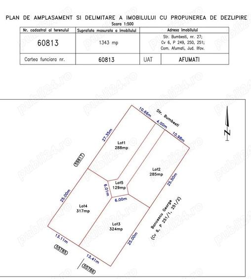 4 loturi circa 300mp fiecare in Afumati Ilfov, toate utilitatile, asfalt, zona de case - 3