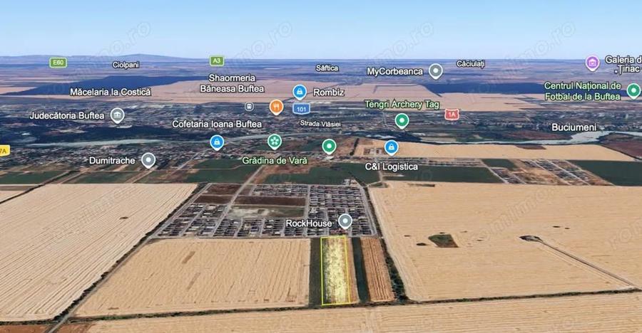 Teren intravilan 13124 mp cu front 44.5 m | Buftea - Cartierul Tineretului - 7