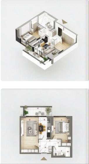 Apartament cu 2 camere decomandat în Central