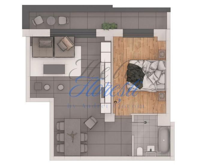 Apartament 2 camere, 49,34mp, ansamblu NZEB, zona Terra - 1
