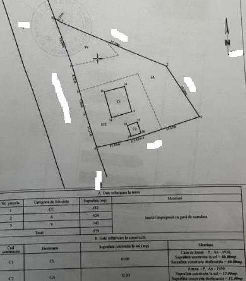 Miroslava teren 980mp intravilan cu casa batraneasca si utilitati - 3