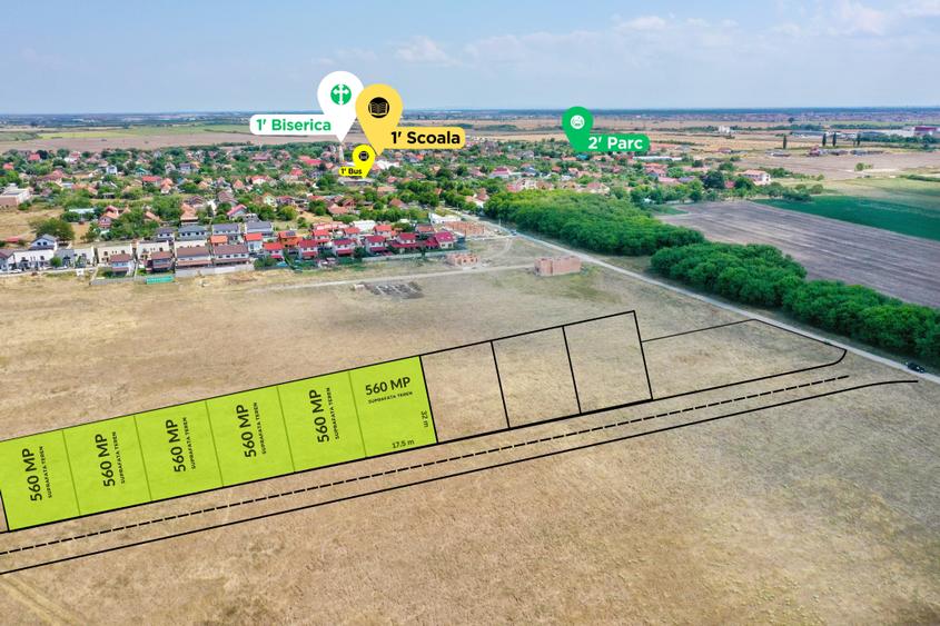 Parcele Intravilan | 560 MP | Proiect  Duplex | Covaci | Comision 0 - 3