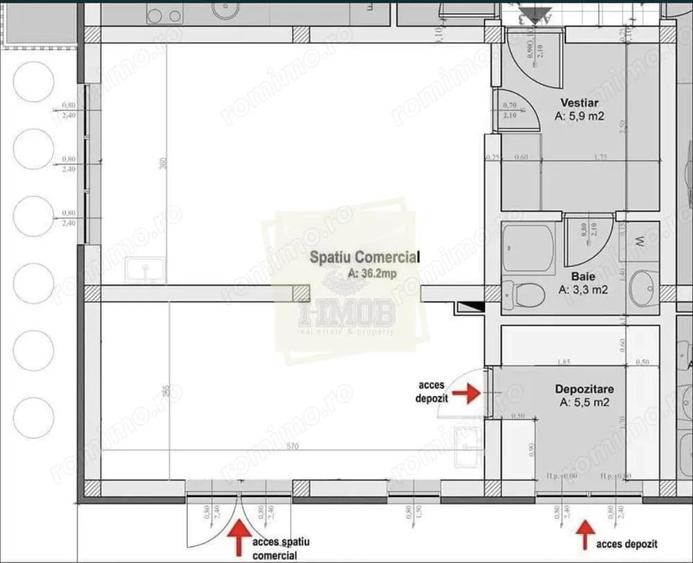 Spatiu comercial 2 camere si parcare pretabil afacere in Arhitectilor - 1