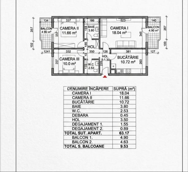 COMISION 0% | Apartament 3 Camere | 63 mp utili | Str. Jupiter - Zorilor - 4