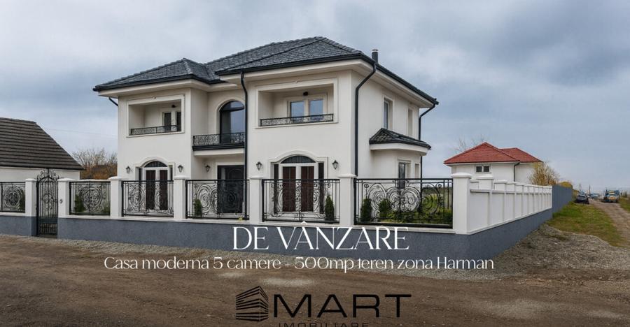 Casa moderna 5 camere, 240 mp + 500mp teren zona Harman - 5