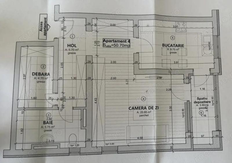 Apartament spatios, decomandat, 51 mp, parter - Chisoda - 8