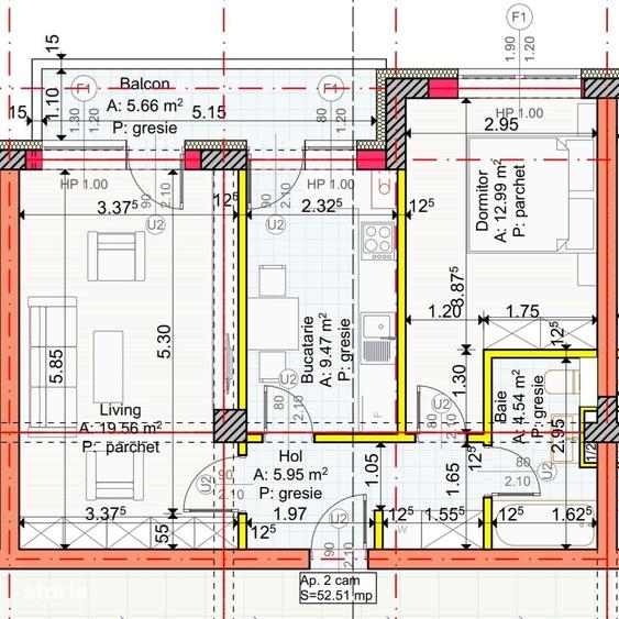 Apartament cu 2 camere în Central