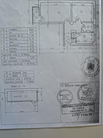 Apartament cu 2 camere decomandat în Cina