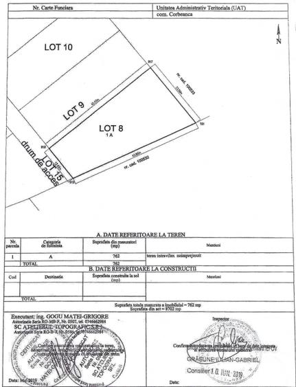 Teren Construcții intravilan de 680 mp, în Corbeanca