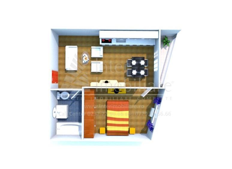 Apartament 1 camera Tomis Nord , 47 metri, etaj 1 Cod:161586 - 1