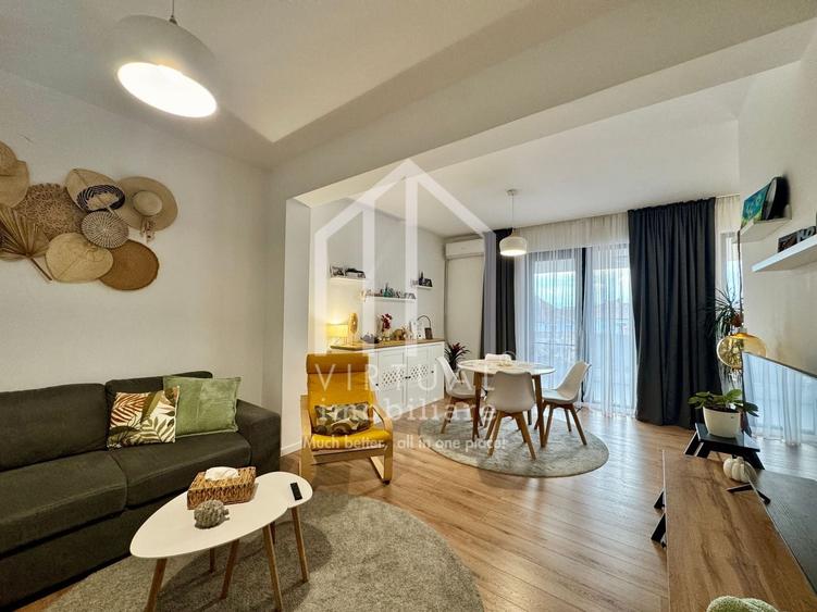 Apartament cu 2 camere decomandat, mobilat în Piața Cluj