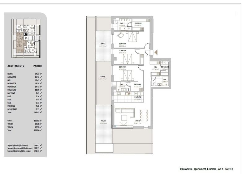 4 Camere cu Curte | 3 Bai | Dressing | Proiect Premium Iancu Nicolae - 2