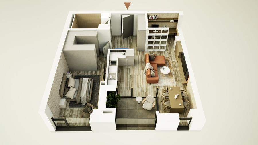 Nord One: Apartament central 2,5 camere (extra spațiu)/Cartierul Vienez - 2