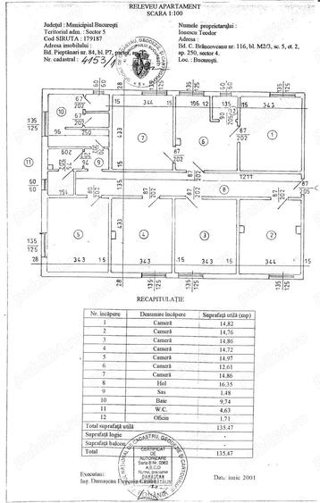 Diferite Birouri de la 15 mp utili la 135 mp utili - COMPLET RENOVAT LA 220 EURO - 1