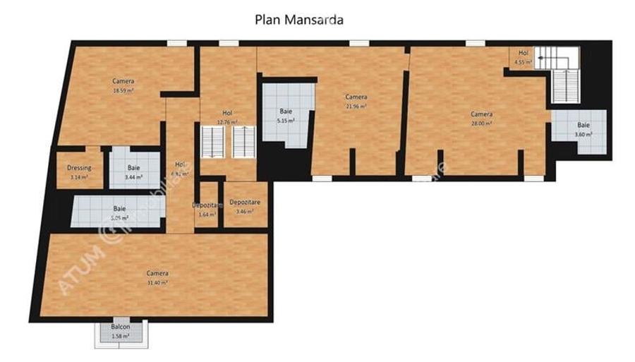 Vila 10 camere fiecare cu baie proprie in zona Central Istorica Sibi - 25