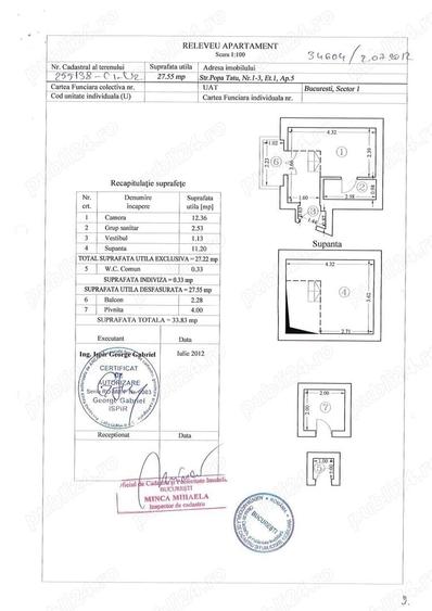 De vanzare Studio Cochet cu Balcon, Cișmigiu Sector 1 - 9