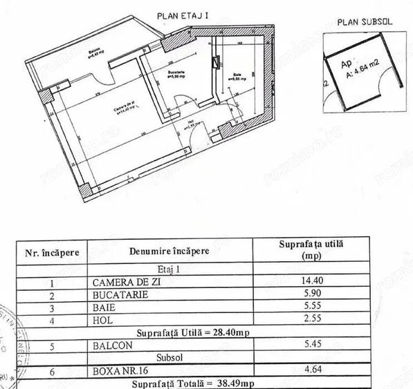 Garsoniera de vanzare decomandata 29mp cu balcon zona Turnisor Sibiu - 2