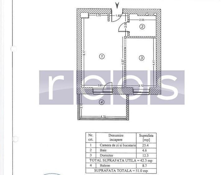 Apartament cu 2 camere în Băneasa