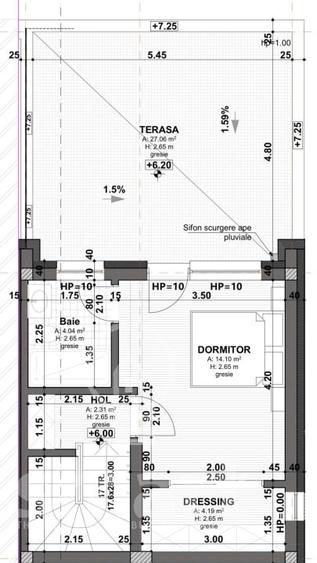 Duplex cu 4 camere cu Canalizare în Dâmbul Rotund