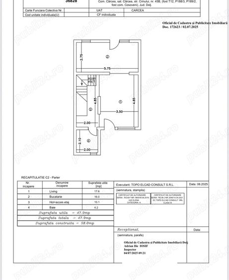 Casa parter , etaj , zona selgros strada macului - 6