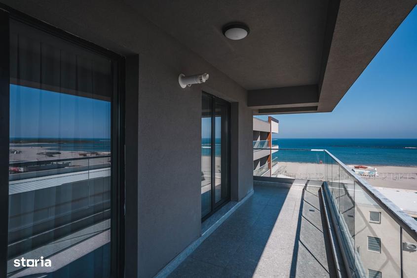 STUDIO CU DORMITOR SEPARAT COMPLET MOBILAT LUX - SOLID SEA VIEW PERLA - 1