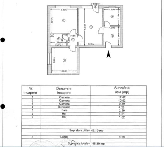 De vânzare – Apartament 3 camere, zona Aviație