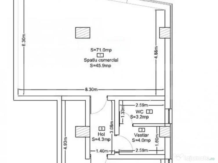 Spatiu comecial cu chiriasi, 71 mp, bloc nou, zona Corneliu - 1