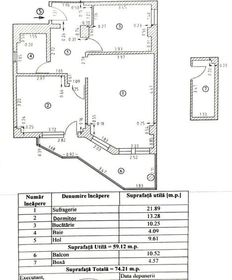 Primo, doua camere decomandat etaj 1 - 8