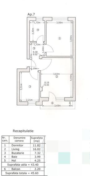 Apartament 2 camere complet mobilat si loc de parcare inclus - 1