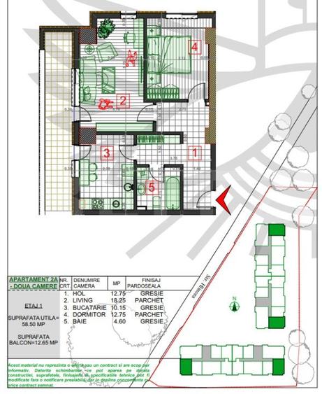 Apartament de 2 camere, decomandat, 69mp, zona CUG - 6