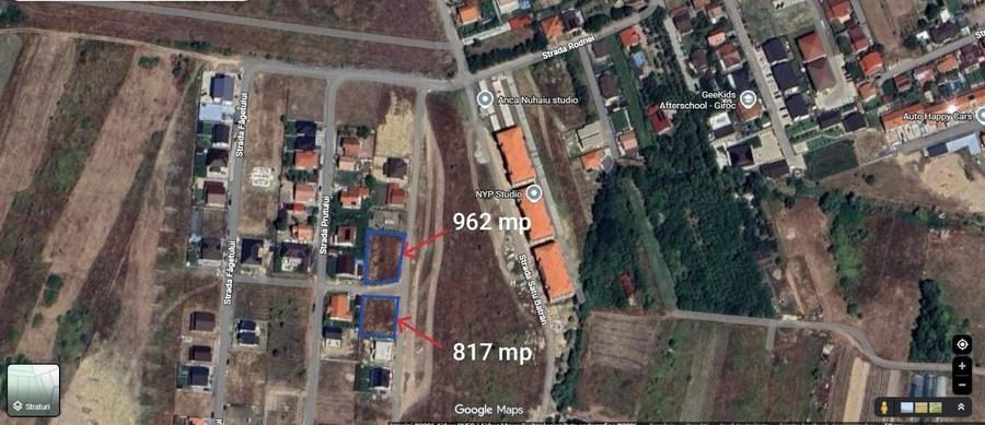 Terenuri intravilane de vânzare în Giroc, pe colț, 2 fronturi stradale - 1