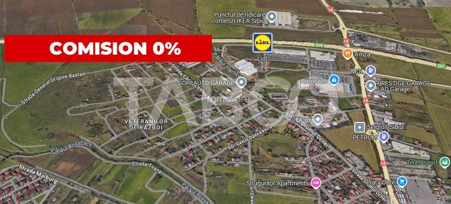 Teren intravilan de vanzare utilitati aviz de constructie puz in Sibiu