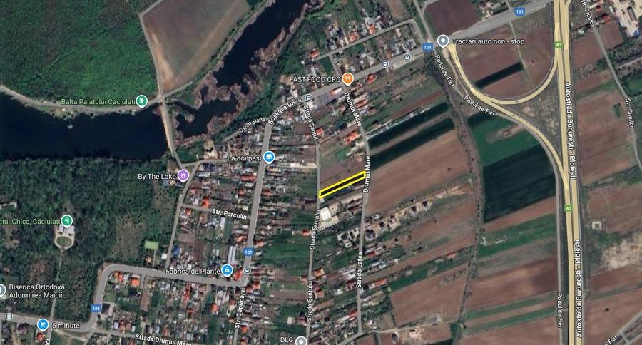 Teren intravilan Moara Vlasiei / Caciulati / 1.748 mp / D: 15.8 m / comision 0% - 1