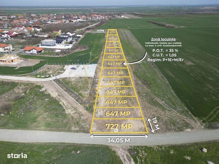 Teren pentru individuala sau duplex 647mp | Covaci - 3