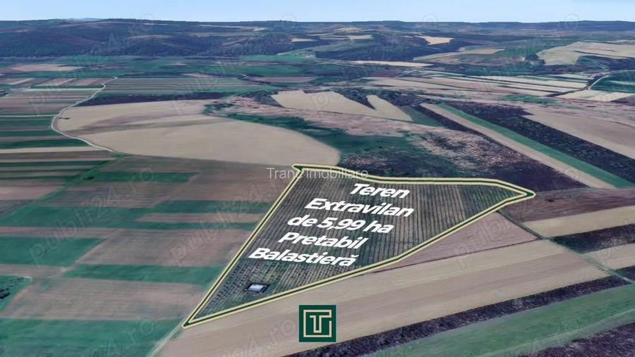 Teren extravilan de 5,99 ha la 200 m de Mure?, ideal pentru balastiera in Ususau