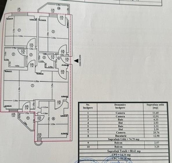 Apartament 3 camere, 2 locuri parcare, view spectaculos, zona Calea Romanului - 19