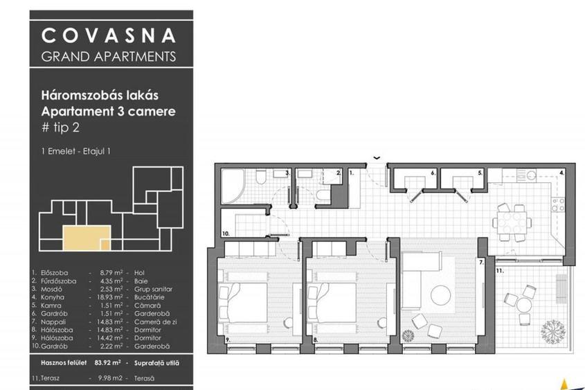 Edificiu cu proiect aparthotel plurirezidential, Central, C - 1