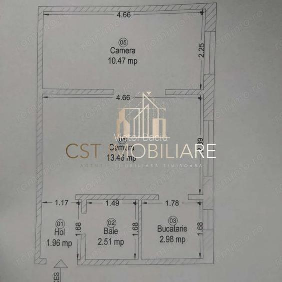 Apartament , 2 camere ,Piata Doina