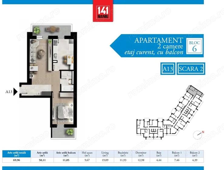 Apartament 2 camere, 2 min de metrou Pacii - 2
