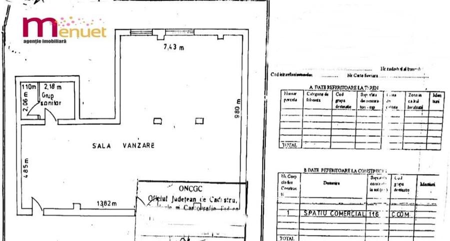Spatiu comercial Ultracentral, 116 mp , cu vad