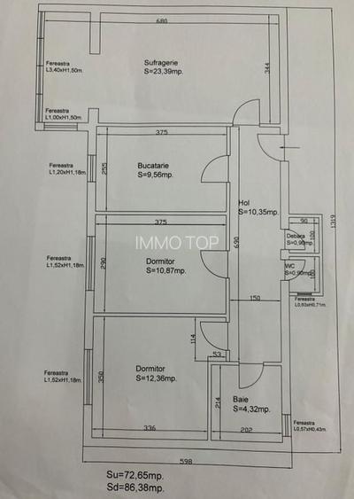 Apartament 3 camere de inchiriat, Calea Bucuresti langa Grigore Moisil