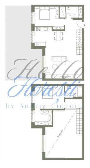 Apartament 3 camere 99.9 mp si terasa 54.4 mp in Hexagon - 1