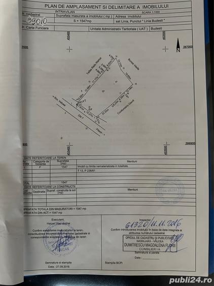 Teren de 1547 mp, în Racovița